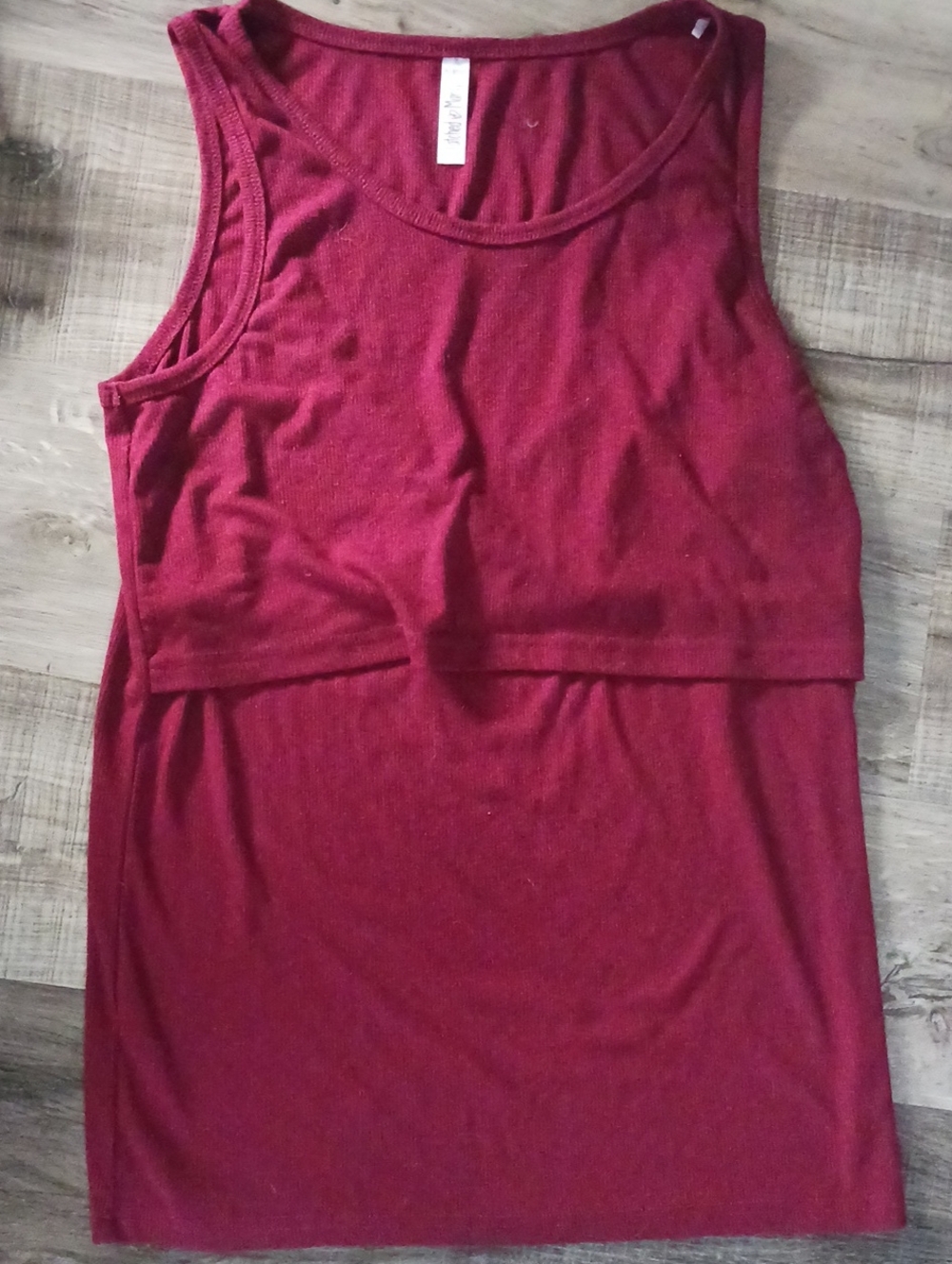 Latched Mama Burgundy Nursing Tank Top